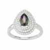 Designs By Gioelli Sterling Silver Mystic Fire Topaz & Cubic Zirconia Teardrop Halo Ring -Designs by Gioelli Shop unnamed file 1572
