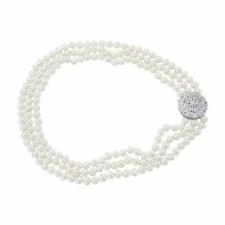 Designs By Gioelli Sterling Silver Freshwater Cultured Pearl Multi Strand Necklace