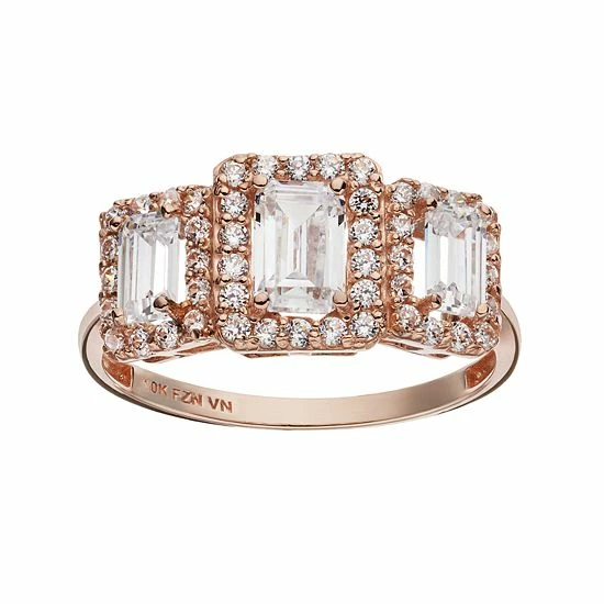 Designs by Gioelli Cubic Zirconia 10k Rose Gold Tiered Rectangle Ring Designs By Gioelli Cubic Zirconia 10k Rose Gold Tiered Rectangle Ring -Designs by Gioelli Shop unnamed file 1584