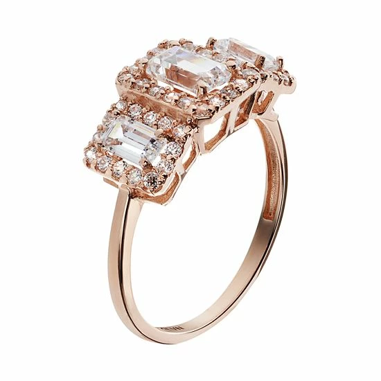 Designs by Gioelli Cubic Zirconia 10k Rose Gold Tiered Rectangle Ring Designs By Gioelli Cubic Zirconia 10k Rose Gold Tiered Rectangle Ring -Designs by Gioelli Shop unnamed file 1585