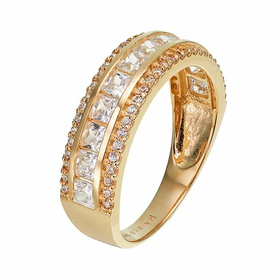 Designs by Gioelli Cubic Zirconia 10k Gold 3-Row Ring Designs By Gioelli Cubic Zirconia 10k Gold 3-Row Ring -Designs by Gioelli Shop unnamed file 1587