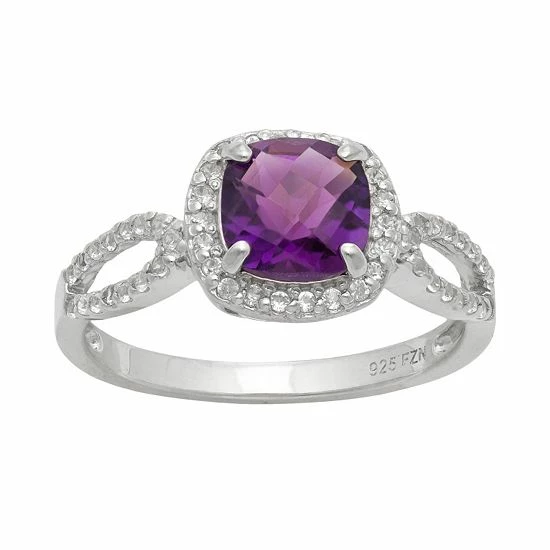 Designs by Gioelli Sterling Silver Amethyst and Lab-Created White Sapphire Halo Ring Designs By Gioelli Sterling Silver Amethyst And Lab-Created White Sapphire Halo Ring -Designs by Gioelli Shop unnamed file 1588
