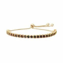 Designs By Gioelli 14k Gold Over Silver Mystic Fire Topaz S-Link Lariat Bracelet