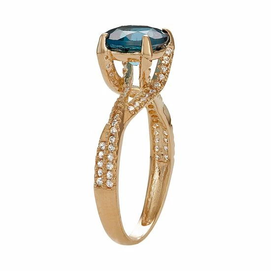 Designs by Gioelli 10k Gold London Blue Topaz & Lab-Created White Sapphire Crisscross Ring Designs By Gioelli 10k Gold London Blue Topaz & Lab-Created White Sapphire Crisscross Ring -Designs by Gioelli Shop unnamed file 1625