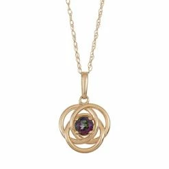 Designs By Gioelli 10k Gold Mystic Topaz Knot Pendant Necklace