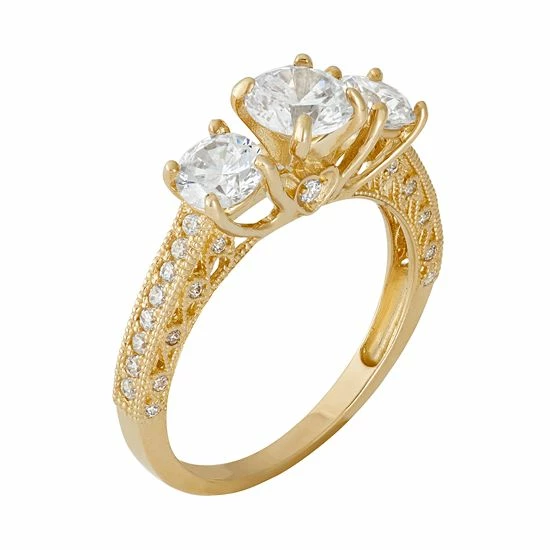 Designs by Gioelli Cubic Zirconia 3-Stone Engagement Ring in 10k Gold Designs By Gioelli Cubic Zirconia 3-Stone Engagement Ring In 10k Gold -Designs by Gioelli Shop unnamed file 1640