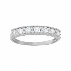 Designs By Gioelli Cubic Zirconia Wedding Ring In 10k White Gold