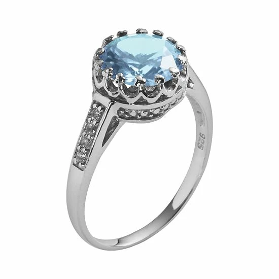 Designs by Gioelli Sterling Silver Lab-Created Aquamarine and Lab-Created White Sapphire Crown Ring Designs By Gioelli Sterling Silver Lab-Created Aquamarine And Lab-Created White Sapphire Crown Ring -Designs by Gioelli Shop unnamed file 1651
