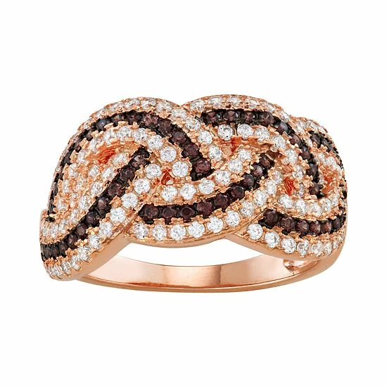 Designs by Gioelli Sterling Silver Mocha & White Cubic Zirconia Woven Ring Designs By Gioelli Sterling Silver Mocha & White Cubic Zirconia Woven Ring -Designs by Gioelli Shop unnamed file 1658