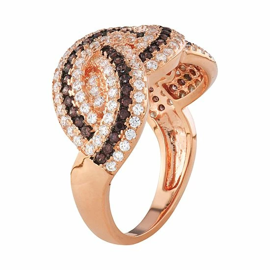 Designs by Gioelli Sterling Silver Mocha & White Cubic Zirconia Woven Ring Designs By Gioelli Sterling Silver Mocha & White Cubic Zirconia Woven Ring -Designs by Gioelli Shop unnamed file 1659