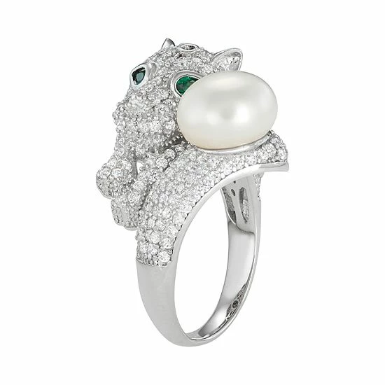 Designs by Gioelli Sterling Silver Freshwater Cultured Pearl & Cubic Zirconia Panther Ring Designs By Gioelli Sterling Silver Freshwater Cultured Pearl & Cubic Zirconia Panther Ring -Designs by Gioelli Shop unnamed file 1661