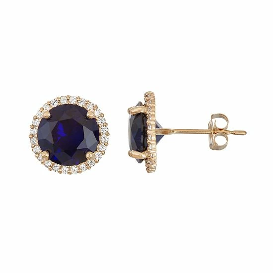 Designs by Gioelli 10k Gold Lab-Created Blue & White Sapphire Halo Stud Earrings Designs By Gioelli 10k Gold Lab-Created Blue & White Sapphire Halo Stud Earrings -Designs by Gioelli Shop unnamed file 1669