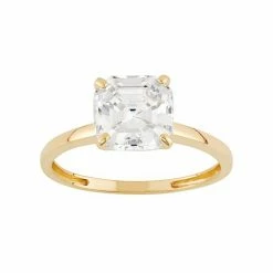Designs By Gioelli Cubic Zirconia Solitaire Engagement Ring In 10k Gold Yellow