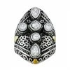 Designs By Gioelli Two Tone Sterling Silver Faceted Stone & Filigree Cross Ring -Designs by Gioelli Shop unnamed file 1702