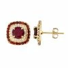 Designs By Gioelli 10K Gold Genuine Garnet Earrings