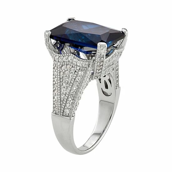 Designs by Gioelli Sterling Silver Lab-Created Blue & White Sapphire Ring Designs By Gioelli Sterling Silver Lab-Created Blue & White Sapphire Ring -Designs by Gioelli Shop unnamed file 1719