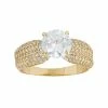 Designs By Gioelli Cubic Zirconia Engagement Ring In 10k Gold