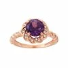 Designs By Gioelli Amethyst And Lab-Created White Sapphire 14k Rose Gold Over Silver Halo Ring 1 Designs By Gioelli Amethyst And Lab-Created White Sapphire 14k Rose Gold Over Silver Halo Ring -Designs by Gioelli Shop unnamed file 1734