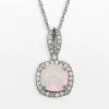 Designs By Gioelli Sterling Silver Lab-Created Opal And Lab-Created White Sapphire Square Halo Pendant -Designs by Gioelli Shop unnamed file 1739