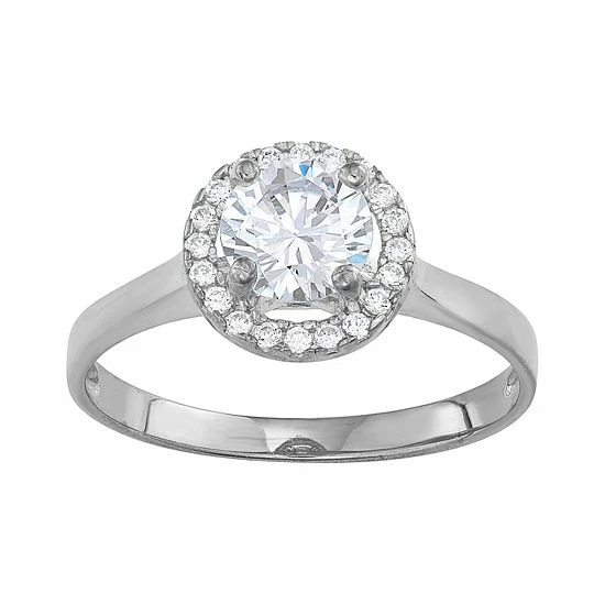 Designs by Gioelli 10k White Gold Cubic Zirconia Halo Ring Designs By Gioelli 10k White Gold Cubic Zirconia Halo Ring -Designs by Gioelli Shop unnamed file 1747