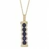 Designs By Gioelli 10k Gold Gemstone Stick Pendant Necklace Created Blue Sapphire -Designs by Gioelli Shop unnamed file 1751