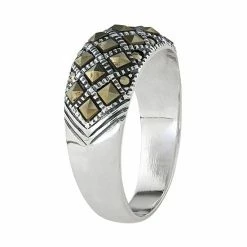 Designs By Gioelli Sterling Silver Marcasite Lattice Ring -Designs by Gioelli Shop unnamed file 1754
