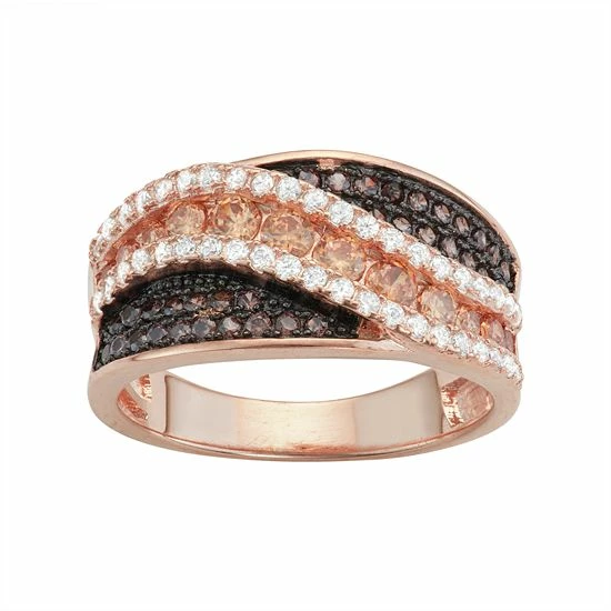 Designs by Gioelli 14k Rose Gold Over Silver Cubic Zirconia Swirl Ring Designs By Gioelli 14k Rose Gold Over Silver Cubic Zirconia Swirl Ring -Designs by Gioelli Shop unnamed file 1769