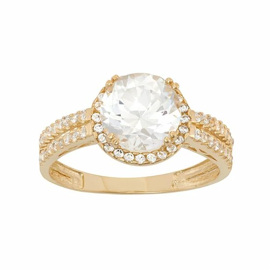 Designs By Gioelli Cubic Zirconia Halo Engagement Ring In 10k Gold 3 Designs By Gioelli Cubic Zirconia Halo Engagement Ring In 10k Gold