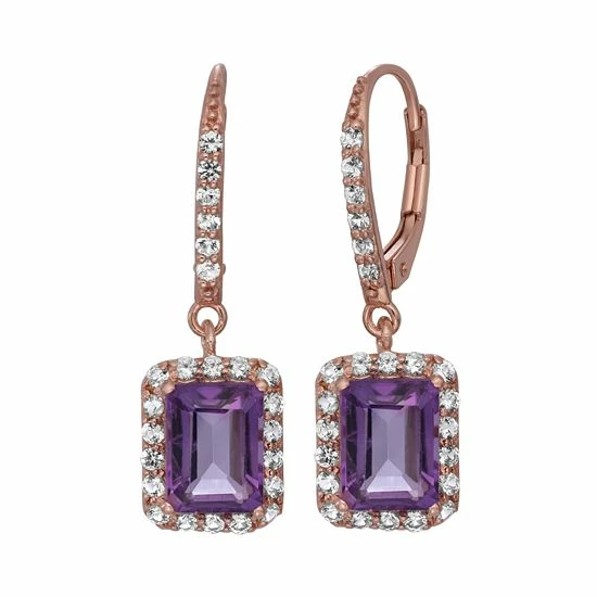 Designs by Gioelli Amethyst and Lab-Created White Sapphire 14k Rose Gold Over Silver Drop Earrings Designs By Gioelli Amethyst And Lab-Created White Sapphire 14k Rose Gold Over Silver Drop Earrings -Designs by Gioelli Shop unnamed file 1793