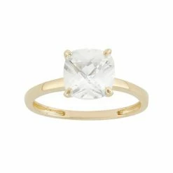 Designs By Gioelli Lab-Created White Sapphire 10k Gold Ring