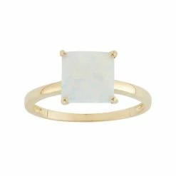 Designs By Gioelli Lab-Created Opal 10k Gold Ring