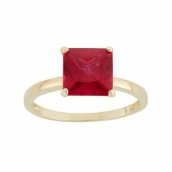 Designs By Gioelli Lab-Created Ruby 10k Gold Ring