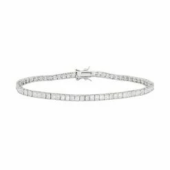 Designs By Gioelli Sterling Silver Lab-Created White Sapphire Tennis Bracelet