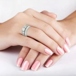 Designs By Gioelli Sterling Silver Lab-Created White Sapphire Engagement Ring Set -Designs by Gioelli Shop unnamed file 238