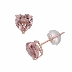 Designs By Gioelli 14k Rose Gold Morganite Stud Earrings
