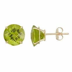 Designs By Gioelli Peridot 10k Gold Stud Earrings