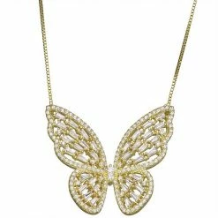 Designs By Gioelli Sterling Silver Cubic Zirconia Butterfly Necklace -Designs by Gioelli Shop unnamed file 293