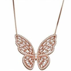 Designs By Gioelli Sterling Silver Cubic Zirconia Butterfly Necklace -Designs by Gioelli Shop unnamed file 294