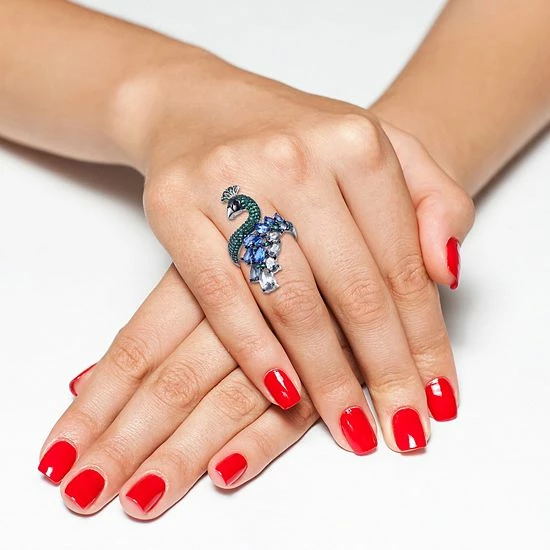 Designs by Gioelli Sterling Silver Cubic Zirconia Peacock Ring Designs By Gioelli Sterling Silver Cubic Zirconia Peacock Ring -Designs by Gioelli Shop unnamed file 313
