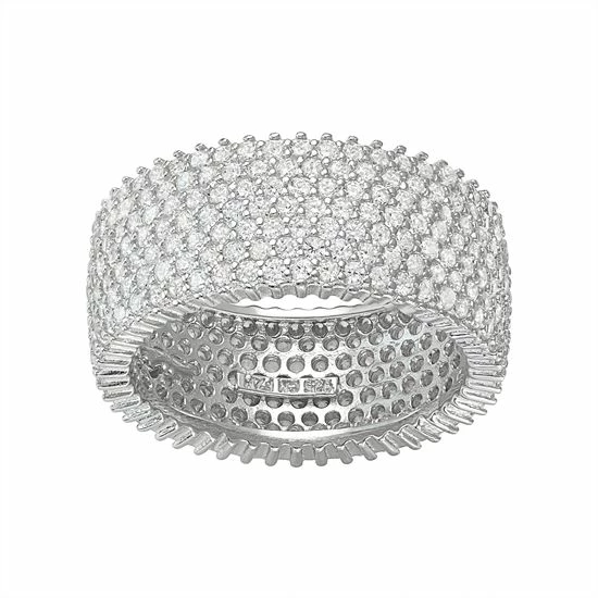 Designs By Gioelli Sterling Silver Cubic Zirconia Eternity Ring 3 Designs By Gioelli Sterling Silver Cubic Zirconia Eternity Ring