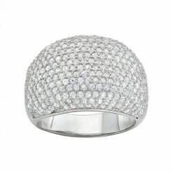 Designs By Gioelli Sterling Silver Cubic Zirconia Dome Ring