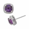 Designs By Gioelli Sterling Silver Amethyst And Lab-Created White Sapphire Halo Stud Earrings -Designs by Gioelli Shop unnamed file 336