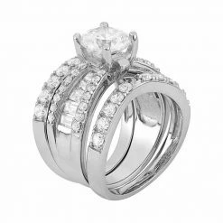 Designs By Gioelli Sterling Silver Cubic Zirconia Engagement Ring Set -Designs by Gioelli Shop unnamed file 346