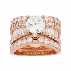 Designs By Gioelli Sterling Silver Cubic Zirconia Engagement Ring Set -Designs by Gioelli Shop unnamed file 348