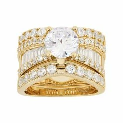 Designs By Gioelli Sterling Silver Cubic Zirconia Engagement Ring Set -Designs by Gioelli Shop unnamed file 349