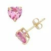 Designs By Gioelli Lab-Created Pink Sapphire 10k Gold Heart Stud Earrings -Designs by Gioelli Shop unnamed file 368
