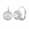 Designs By Gioelli Cubic Zirconia Sterling Silver Halo Drop Earrings -Designs by Gioelli Shop unnamed file 375