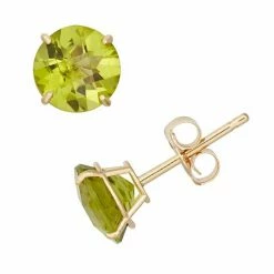 Designs By Gioelli Peridot 10k Gold Stud Earrings