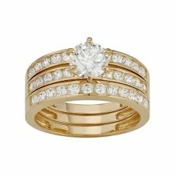 Designs By Gioelli 10k Gold 3-Piece Engagement Ring Set White -Designs by Gioelli Shop unnamed file 43