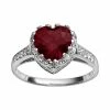 Designs By Gioelli Sterling Silver Garnet And Lab-Created White Sapphire Heart Crown Ring -Designs by Gioelli Shop unnamed file 439